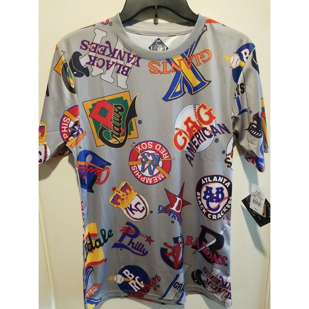 Negro League Baseball Museum Colorful Teams Short Sleeve Shirt Men's S~RARE~NWT